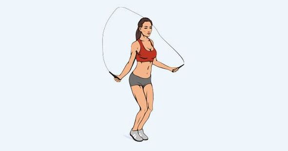 lompat tali untuk penurunan berat badan
